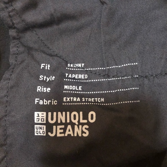 UNIQLO black extra stretch jeans - Picture 7 of 8